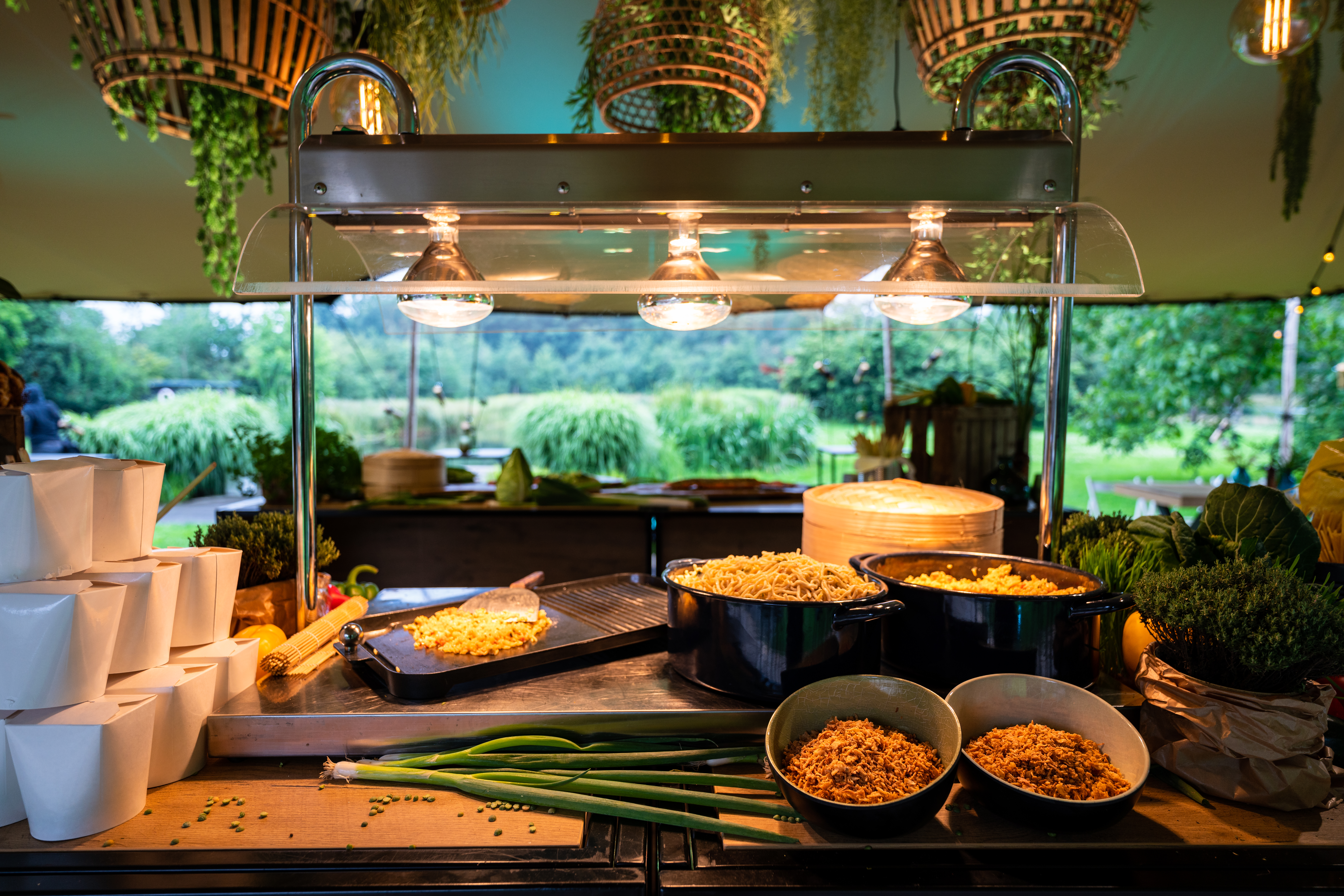 Een food stand van Hofmans Events op locatie.